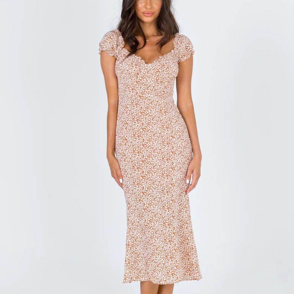 Midi dress - Princess Polly JUST LIKE HEAVEN MIDI DRESS Beige US 4